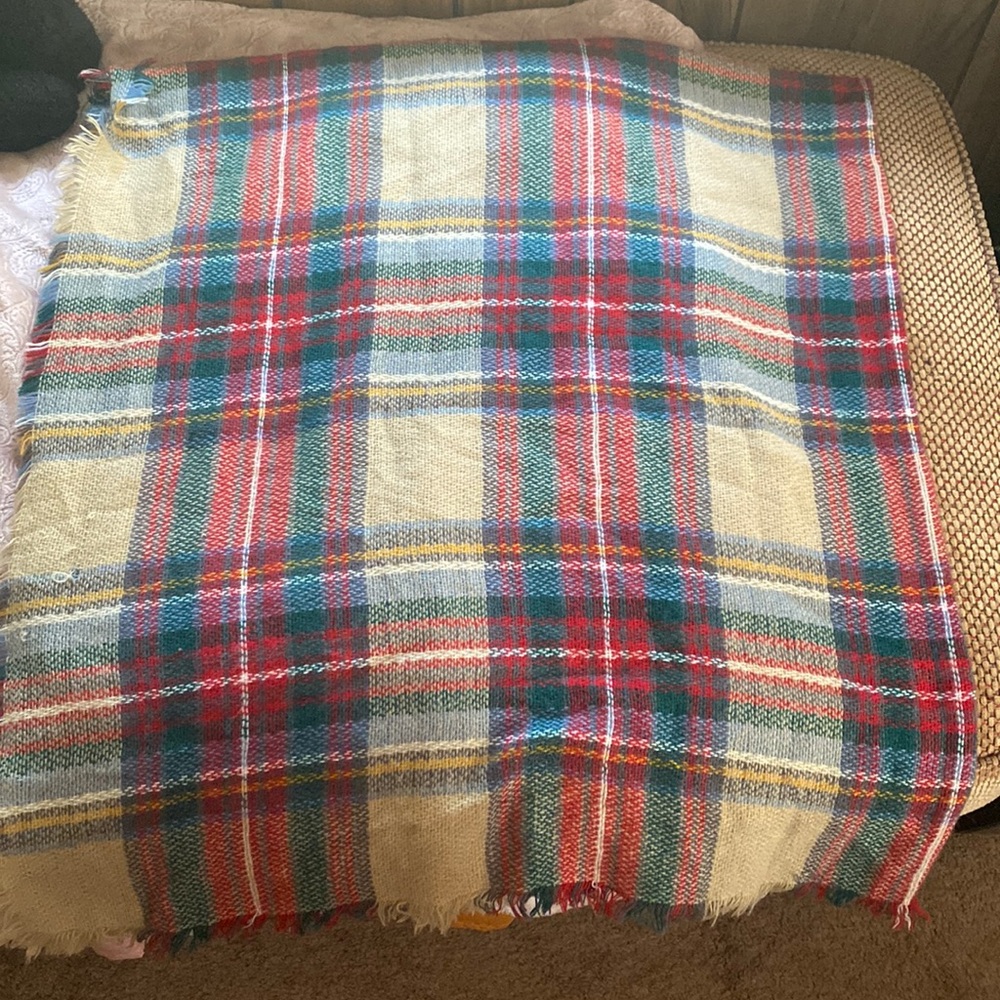 Plaid winter scarf